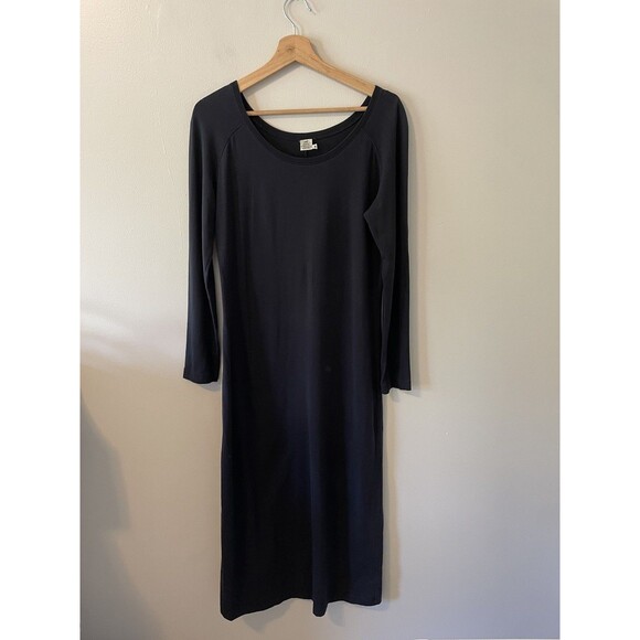 Peruvian Connection Long Sleeve Maxi Dress Pima Cotton Stretch Sz M - Picture 1 of 4